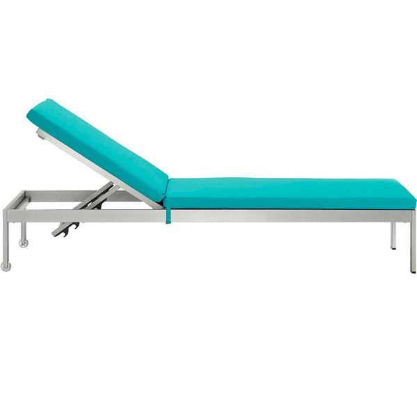 Modway Shore Outdoor Patio Aluminum Chaise with Cushions | Outdoor Patio Daybed | Modishstore-28