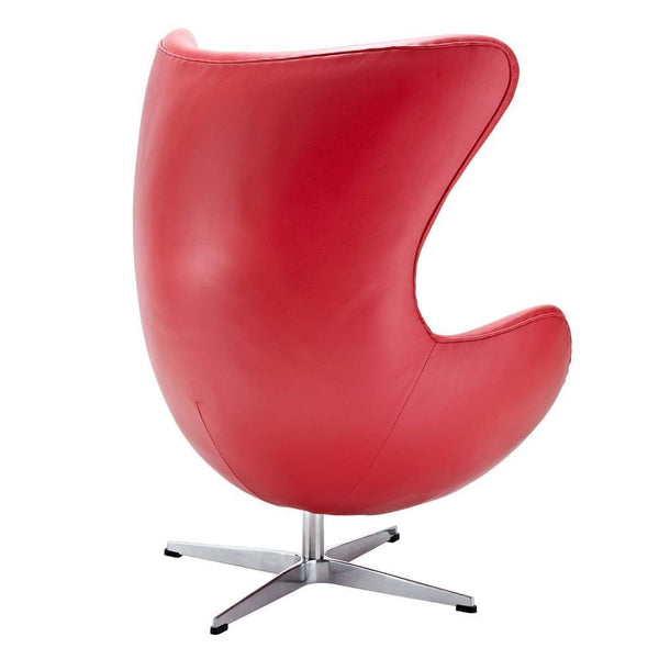 Modway Glove Leather Lounge Chair - Red | Lounge Chairs | Modishstore-2