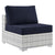Modway Convene 4-Piece Outdoor Patio Sectional Set | Outdoor Sofas, Loveseats & Sectionals | Modishstore-15