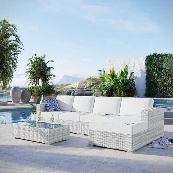 Modway Convene 4-Piece Outdoor Patio Sectional Set | Outdoor Sofas, Loveseats & Sectionals | Modishstore-17