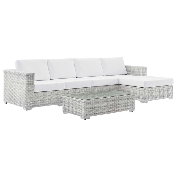 Modway Convene 4-Piece Outdoor Patio Sectional Set | Outdoor Sofas, Loveseats & Sectionals | Modishstore-18
