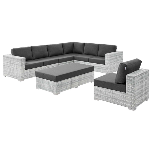 Modway Convene 6-Piece Outdoor Patio Sectional Set | Outdoor Sofas, Loveseats & Sectionals | Modishstore-2