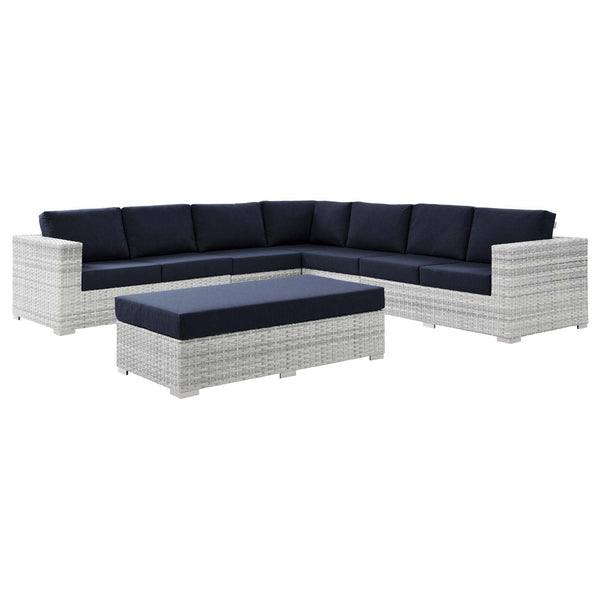 Modway Convene 6-Piece Outdoor Patio Sectional Set | Outdoor Sofas, Loveseats & Sectionals | Modishstore-10
