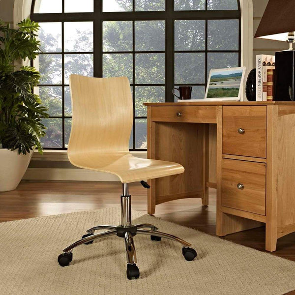Modway Fashion Armless Office Chair - Natural | Office Chairs | Modishstore