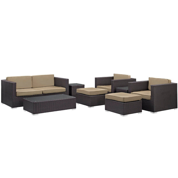 Modway Venice 8 Piece Outdoor Patio Sofa Set | Outdoor Sofas, Loveseats & Sectionals | Modishstore-3