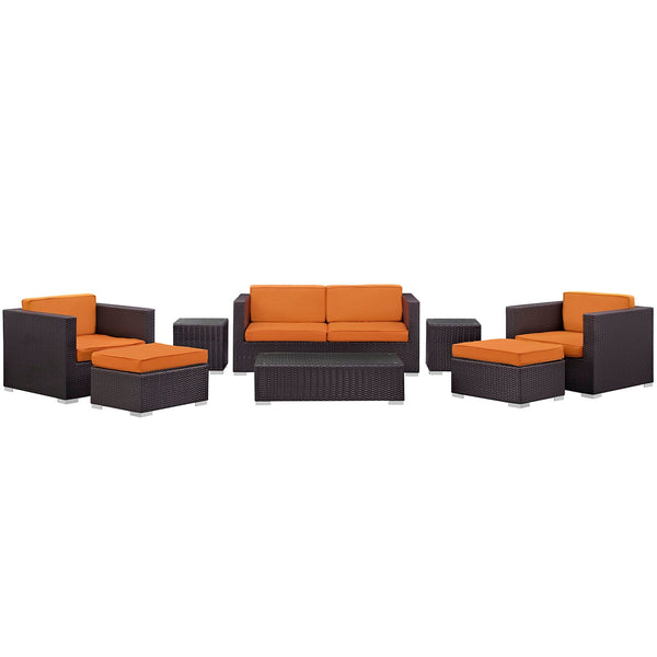 Modway Venice 8 Piece Outdoor Patio Sofa Set | Outdoor Sofas, Loveseats & Sectionals | Modishstore-47