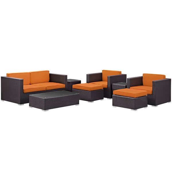 Modway Venice 8 Piece Outdoor Patio Sofa Set | Outdoor Sofas, Loveseats & Sectionals | Modishstore-46