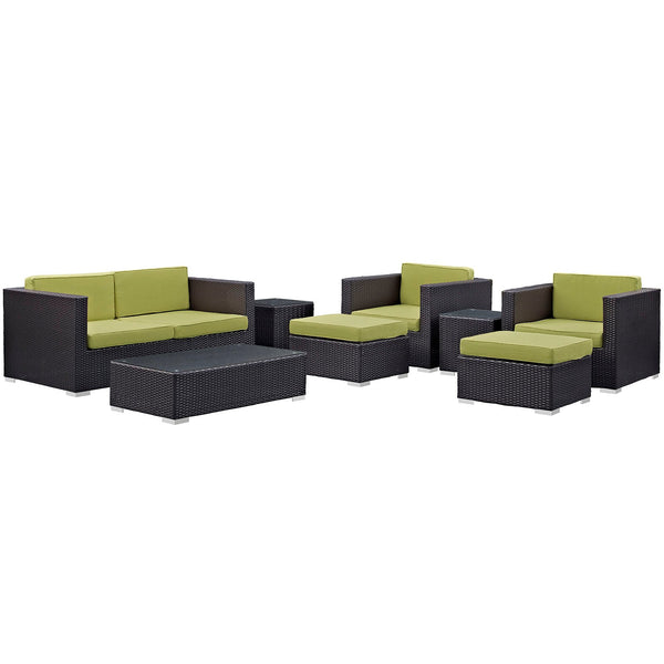 Modway Venice 8 Piece Outdoor Patio Sofa Set | Outdoor Sofas, Loveseats & Sectionals | Modishstore-45