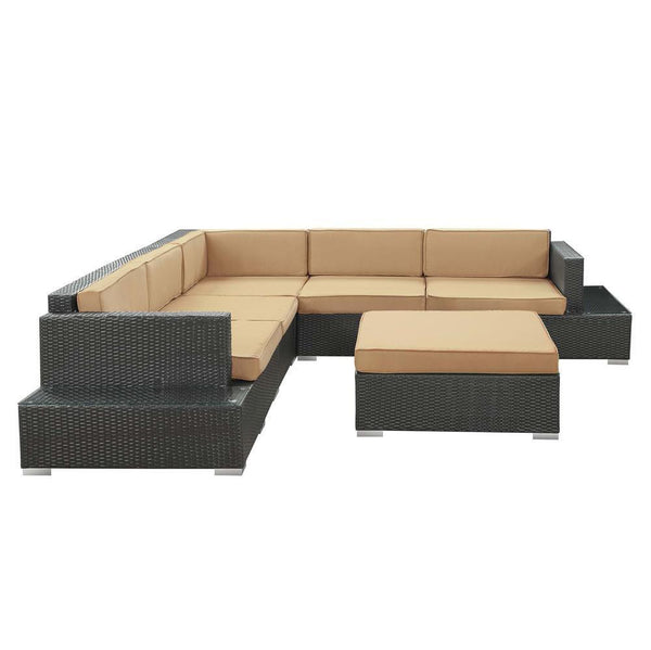 Modway Harbor 6 Piece Outdoor Patio Sectional Set | Outdoor Sofas, Loveseats & Sectionals | Modishstore-6