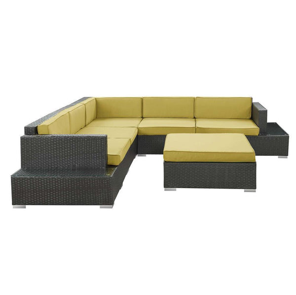 Modway Harbor 6 Piece Outdoor Patio Sectional Set | Outdoor Sofas, Loveseats & Sectionals | Modishstore-15