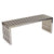 Modway Gridiron Medium Stainless Steel Bench - Silver | Stools & Benches | Modishstore-3