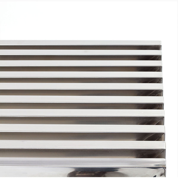 Modway Gridiron Medium Stainless Steel Bench - Silver | Stools & Benches | Modishstore-2