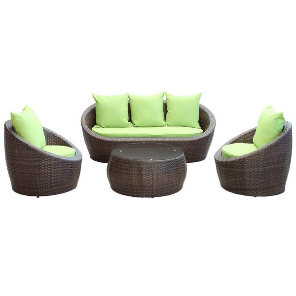 Modway Avo 4 Piece Outdoor Patio Sofa Set | Outdoor Sofas, Loveseats & Sectionals | Modishstore-2