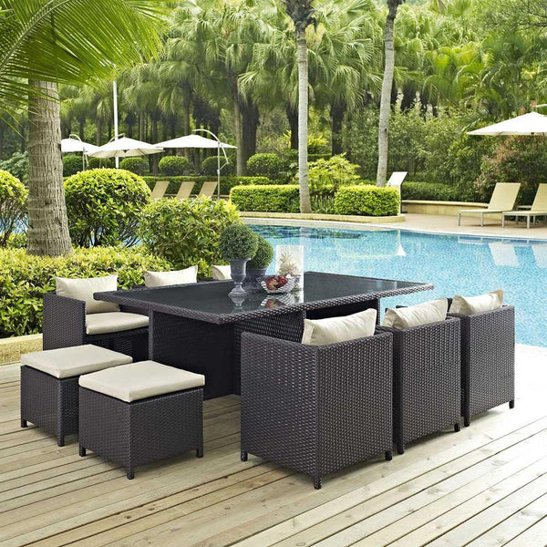 Modway Reversal 11 Piece Outdoor Patio Dining Set | Outdoor Dining Set | Modishstore
