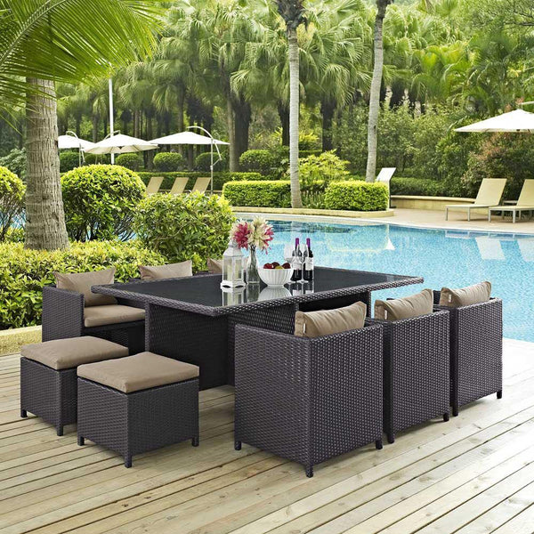 Modway Reversal 11 Piece Outdoor Patio Dining Set | Outdoor Dining Set | Modishstore-12