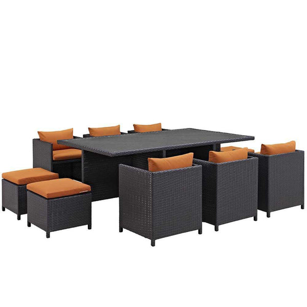 Modway Reversal 11 Piece Outdoor Patio Dining Set | Outdoor Dining Set | Modishstore-11