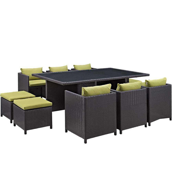 Modway Reversal 11 Piece Outdoor Patio Dining Set | Outdoor Dining Set | Modishstore-10