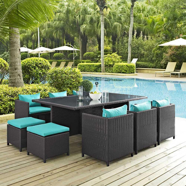 Modway Reversal 11 Piece Outdoor Patio Dining Set | Outdoor Dining Set | Modishstore-23