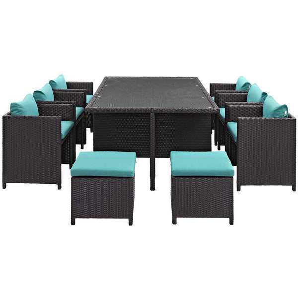 Modway Reversal 11 Piece Outdoor Patio Dining Set | Outdoor Dining Set | Modishstore-24
