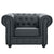 Modway Chesterfield Leather Armchair - Black | Armchairs | Modishstore-4