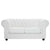 Modway Chesterfield Leather Loveseat - White | Loveseats | Modishstore-2