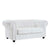 Modway Chesterfield Leather Loveseat - White | Loveseats | Modishstore