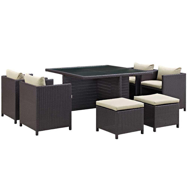 Modway Inverse 9 Piece Outdoor Patio Dining Set | Outdoor Dining Set | Modishstore-4
