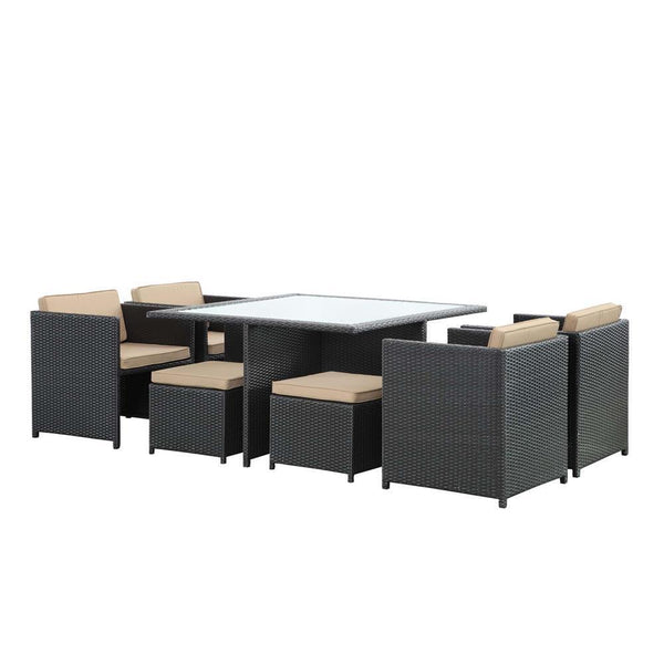 Modway Inverse 9 Piece Outdoor Patio Dining Set | Outdoor Dining Set | Modishstore-6