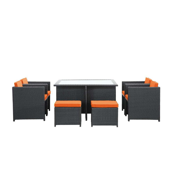 Modway Inverse 9 Piece Outdoor Patio Dining Set | Outdoor Dining Set | Modishstore-12