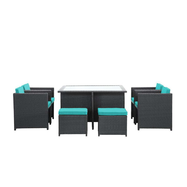 Modway Inverse 9 Piece Outdoor Patio Dining Set | Outdoor Dining Set | Modishstore-24