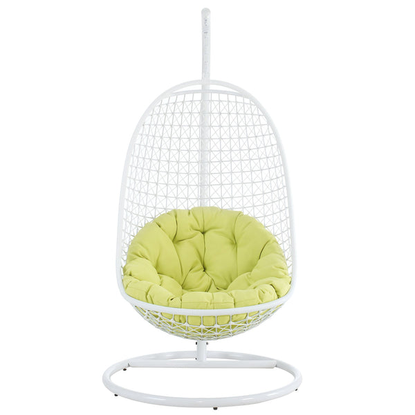 Modway Encounter Swing Outdoor Patio Fabric Lounge Chair - White | Outdoor Porch Swings | Modishstore-5