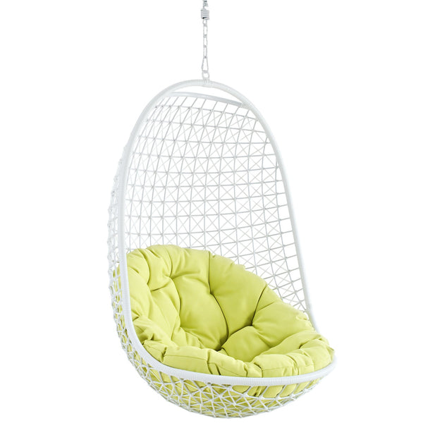 Modway Encounter Swing Outdoor Patio Fabric Lounge Chair - White | Outdoor Porch Swings | Modishstore-3