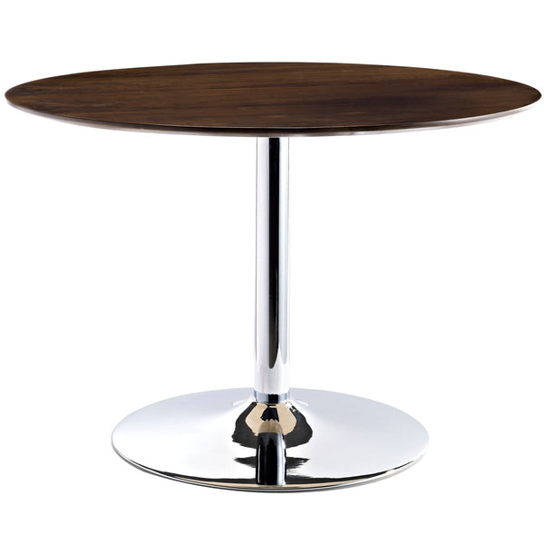 Modway Rostrum Round Wood Top Dining Table - Walnut | Dining Tables | Modishstore-3