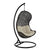 Modway Parlay Swing Outdoor Patio Fabric Lounge Chair - Espresso White | Outdoor Porch Swings | Modishstore-3