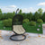 Modway Parlay Swing Outdoor Patio Fabric Lounge Chair - Espresso White | Outdoor Porch Swings | Modishstore