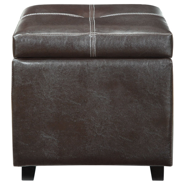 Modway Treasure Upholstered Vinyl Ottoman - Espresso | Ottomans | Modishstore-3
