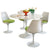 Modway Lippa 5 Piece Fiberglass Dining Set | Dining Sets | Modishstore-3