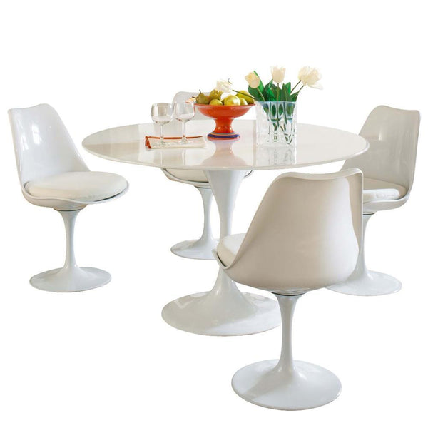 Modway Lippa 5 Piece Fiberglass Dining Set | Dining Sets | Modishstore-5