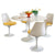 Modway Lippa 5 Piece Fiberglass Dining Set | Dining Sets | Modishstore-6