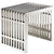Modway Gridiron Benches Set of 2 - Silver | Stools & Benches | Modishstore-6