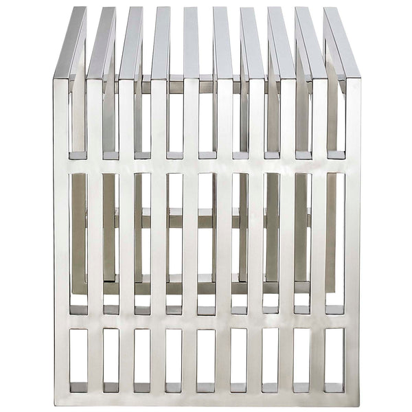 Modway Gridiron Benches Set of 2 - Silver | Stools & Benches | Modishstore-7