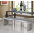 Modway Gridiron Benches Set of 2 - Silver | Stools & Benches | Modishstore