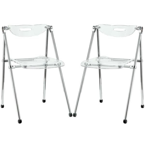 Modway Telescope Set of 2 Dining Chairs - Clear