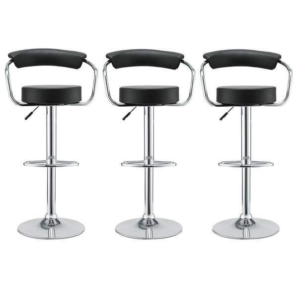 Modway Diner Bar Stool Set of 3 - Black | Bar Stools | Modishstore-5