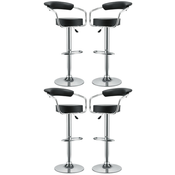 Modway Diner Bar Stool Set of 4 - Black | Bar Stools | Modishstore-4