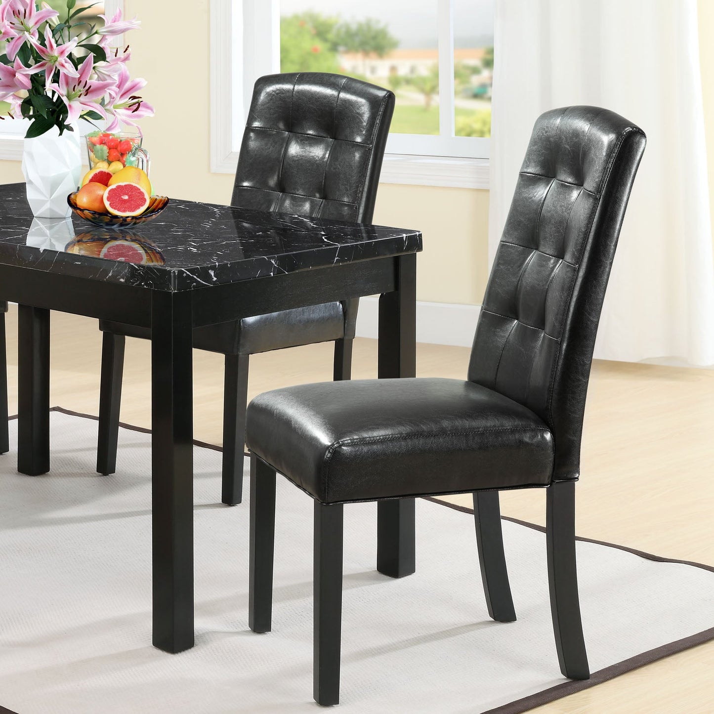 Modway Perdure Dining Chairs Set of 2 - Black | Dining Chairs | Modishstore