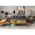 Moe's Home Collection Teak Wood Sculpture On Black Marble Stand Medium | Modishstore | Stands-4