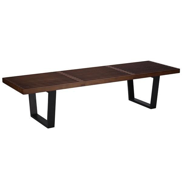 EdgeMod Slat 5' Bench In Dark Walnut