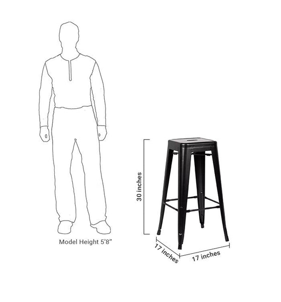 EdgeMod Trattoria Bar Stool - Set Of 4