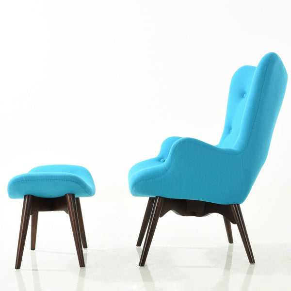 EdgeMod Auzzie Lounge Chair And Ottoman In Blue